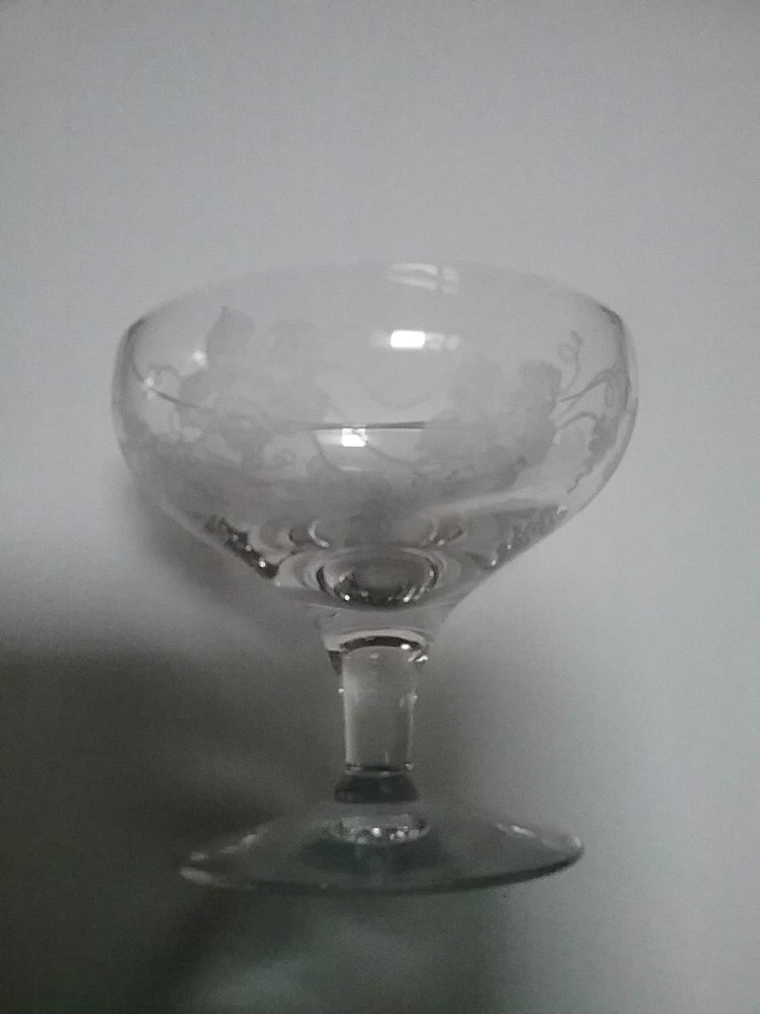 Grapevine Pattern Clear Crystal Low Sherbet Piece - Etsy