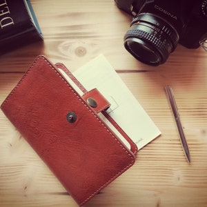 Porta Agenda in Cuoio, Fatto a Mano - Personalizzabile con Iniziali - Made in Italy
