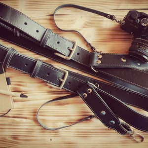 Camera Strap, Leather, Made in Italy, Professional, Handmade, Customizable Strap Set for Photographer Speed Clutch