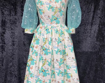 Women’s Peter Pan Dress with 3/4 Bishop Sleeves