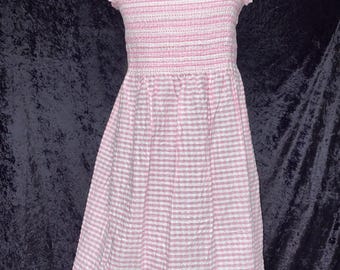 Girl’s Stretchy Adjustable Pink Spring Dress