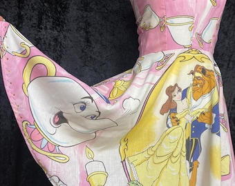 Womens’s Beauty and the Beast vintage sheet dress