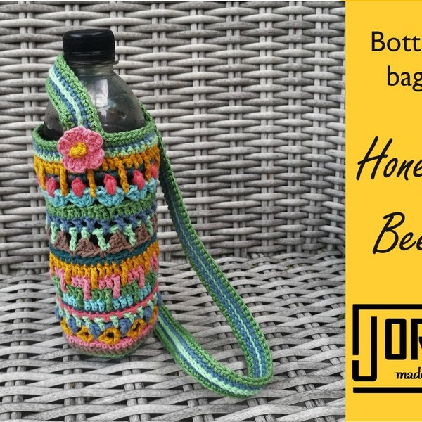 Crochet pattern Bottle Bag Honey BEE