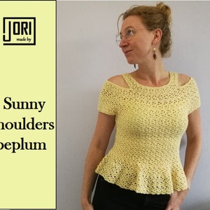 Sunny shoulders peplum crochet pattern