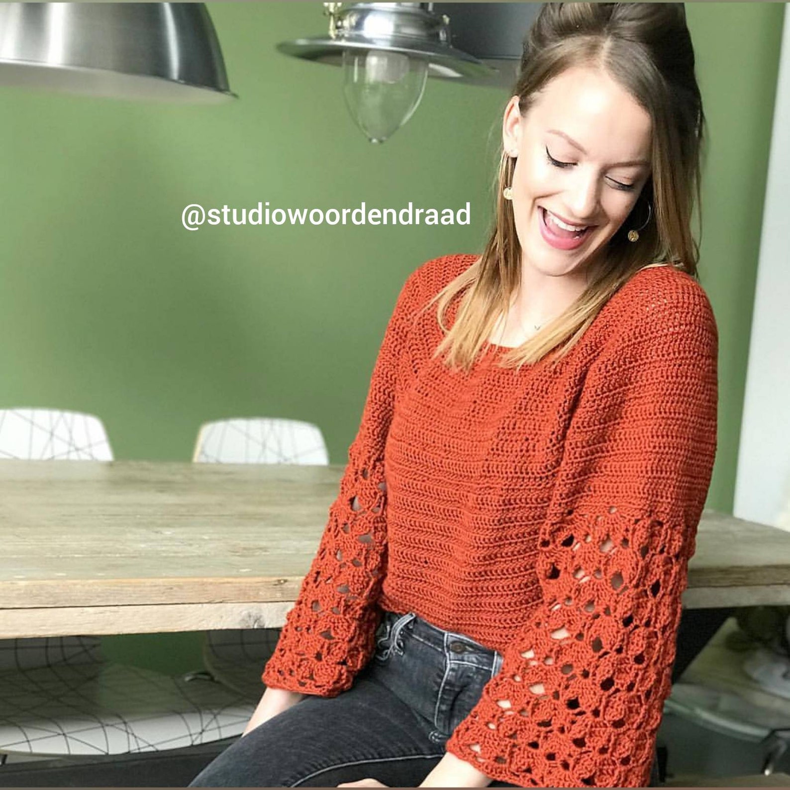 Lacey Leaves Sweater Crochet Pattern | Etsy