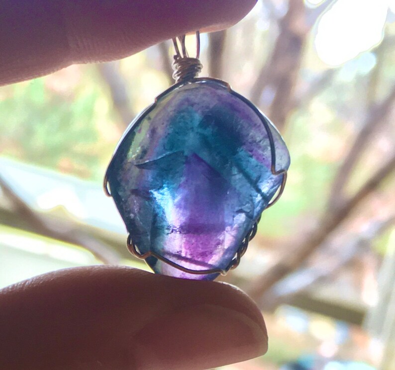 Rainbow Fluorite Pendant