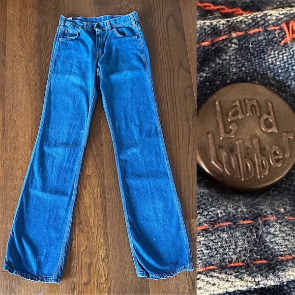 Vintage Landratten Jeans | 70er Jahre Jeans | Landrattenjeans | Vintage Jeans mit geradem Bein | 1970er Jahre Jeansstoff