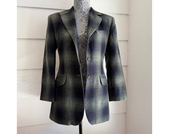 Vintage Wool Plaid Blazer by Limited size 2
