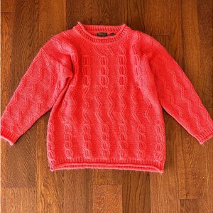 Vintage Cable Knit Sweater | Vintage Mohair Sweater | 80s Sweater |Vintage Pullover Sweater  mohair blend pullover cable
