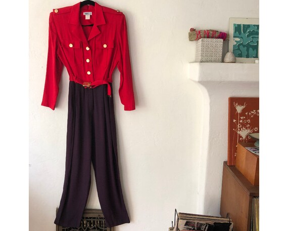 80s Jumpsuit/ Taurus 11 Jumpsuit/ Color Block Jump