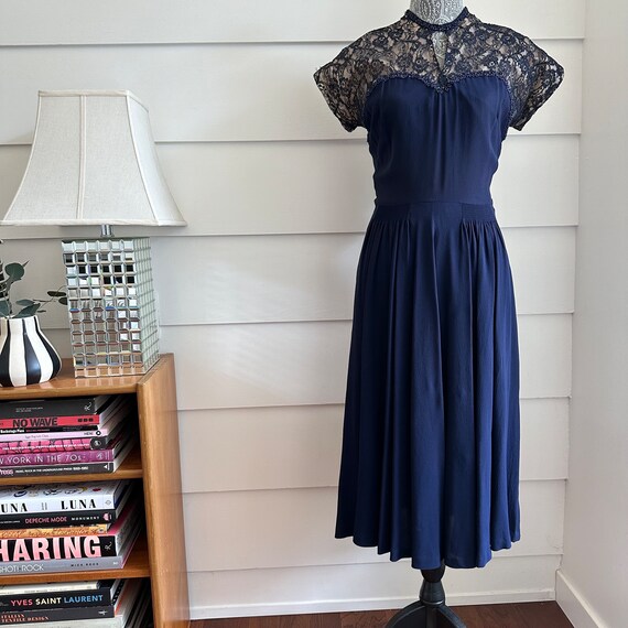 1940s Dress | 40s Rayon Dress | Vintage Rayon Dre… - image 6