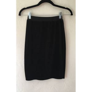 Sonia Rykiel Pencil Skirt/ Designer Skirt/ High Waisted Skirt/ Pencil Skirt/ Mini Skirt/ Velour Skirt/ Black Skirt/ XS Skirt