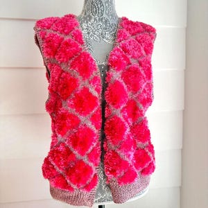 Vintage Vest |  Shag Sweater Vest |  Boho Vest | Statement Vest | Festival Clothing