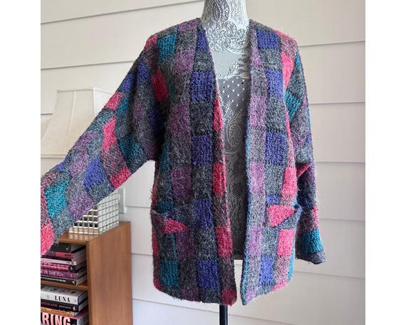 Vintage Plaid Jacket | Patchwork Print Jacket | V… - image 1