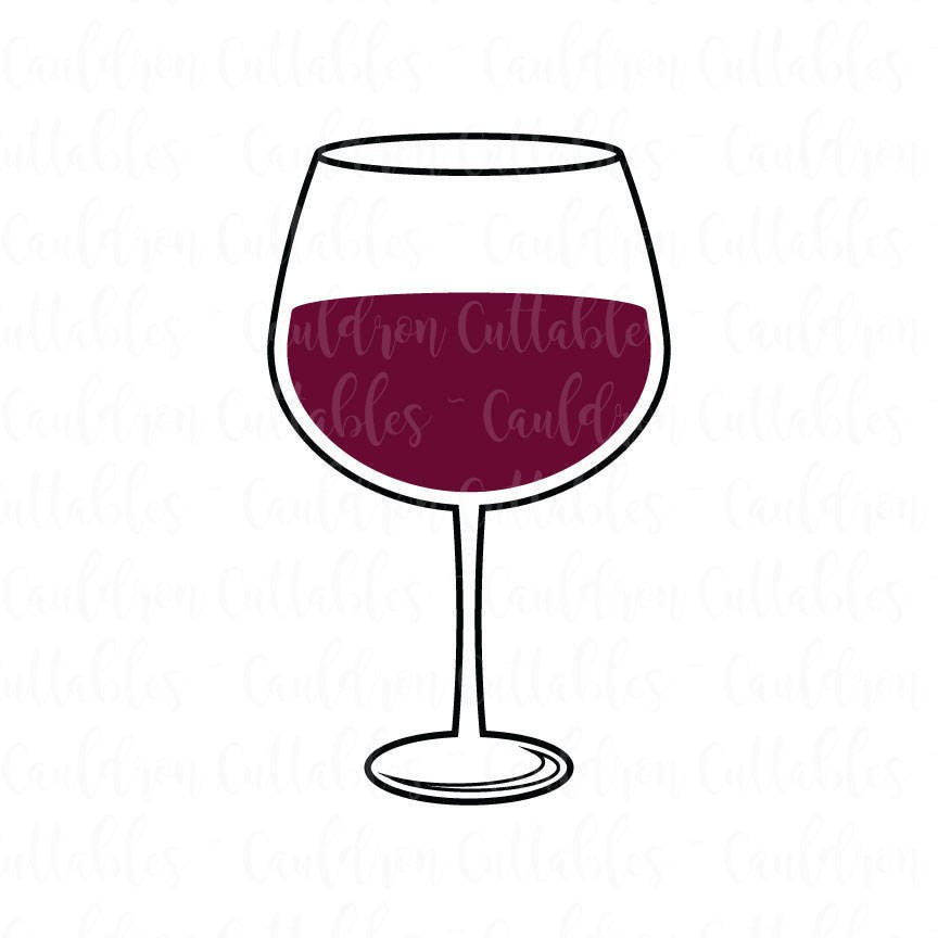 Download Wine Glass SVG File Wine SVG Wine Lover Clipart Drink | Etsy
