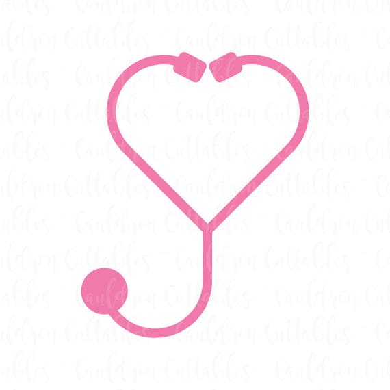 Download Stethoscope SVG File Nurse Heart Monogram Frame Clipart | Etsy