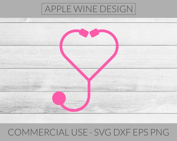 Stethoscope Svg File Nurse Heart Monogram Frame Clipart Etsy