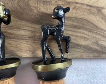 Vienna Bronze Bottle Stopper, Deer