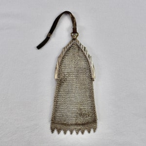 Whiting and Davis Mesh Bag, Art Deco Flapper Purse Wristlet