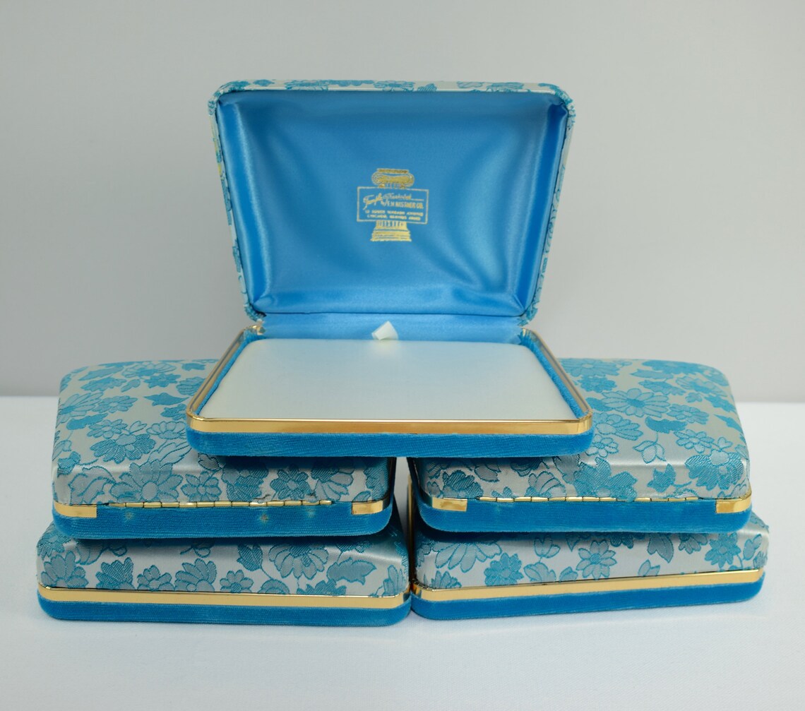 Jewelry Presentation Box Blue Velvet Gift Box Masonic Temple Etsy