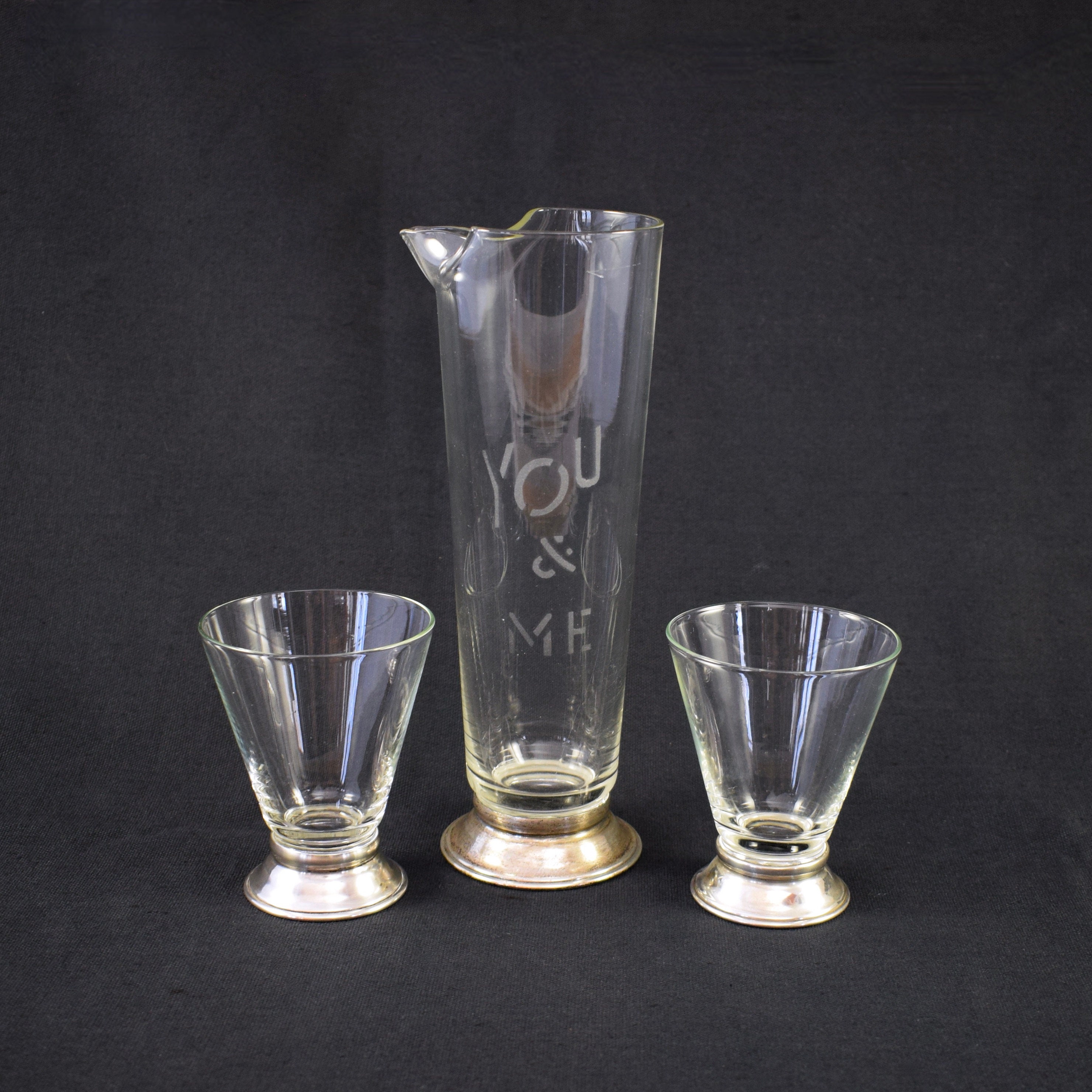 You and Me Cocktail Set made by Wallace Silversmiths
