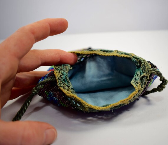 Victorian Beaded Drawstring Purse - image 8