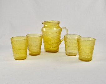 Consolidated Glass Catalonian Lemonade Set in Honey