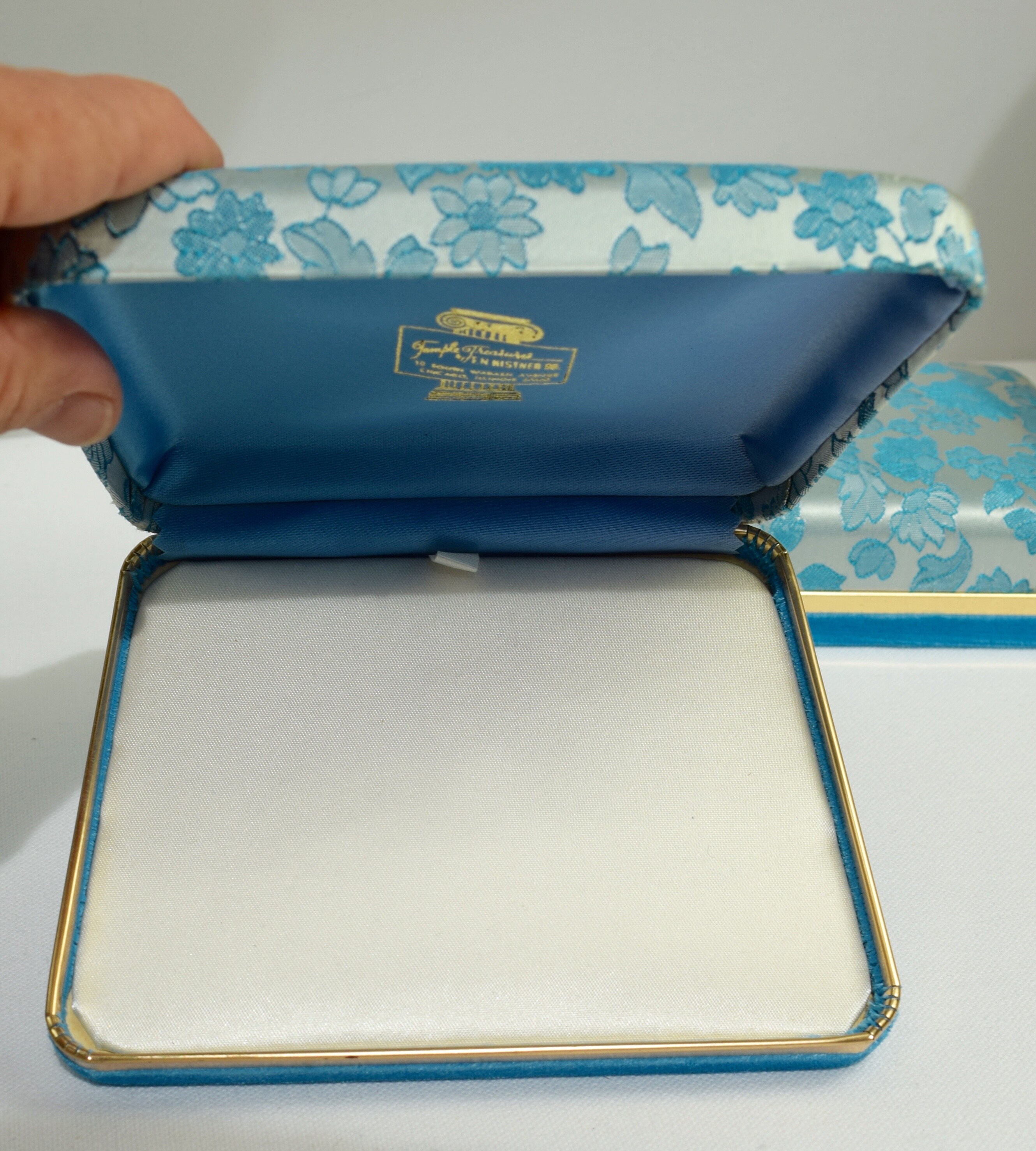 Jewelry Presentation Box Blue Velvet Gift Box Masonic Temple Etsy