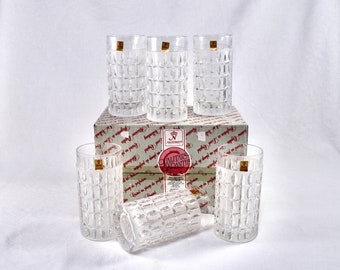 Nachtmann Bleikristall Etched Cocktail Glasses, Set mit sechs Highballs