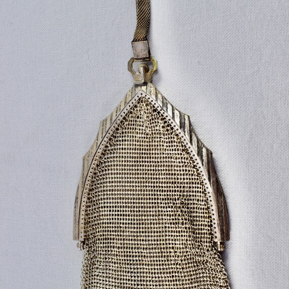 Whiting and Davis Mesh Wristlet, Art Deco Flapper… - image 2