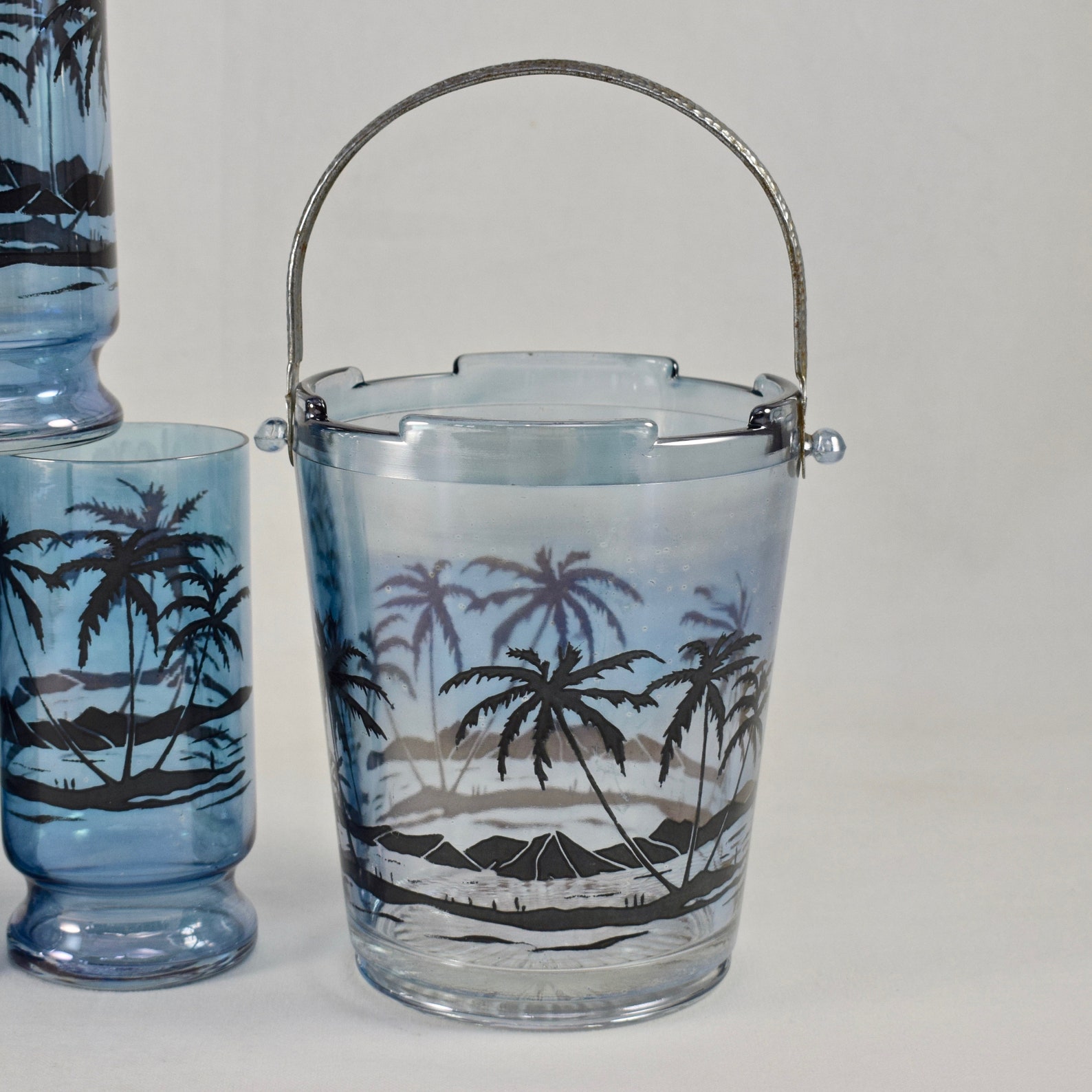 Tiki Bar Highballs and Ice Bucket Set Etsy