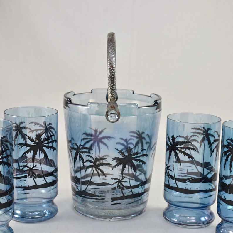 Tiki Bar Highballs and Ice Bucket Set Etsy