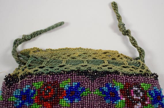 Victorian Beaded Drawstring Purse - image 4