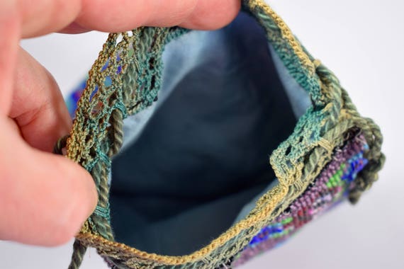 Victorian Beaded Drawstring Purse - image 7