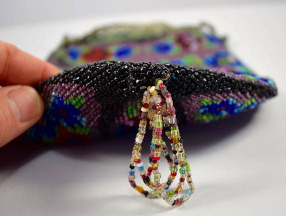 Victorian Beaded Drawstring Purse - image 6