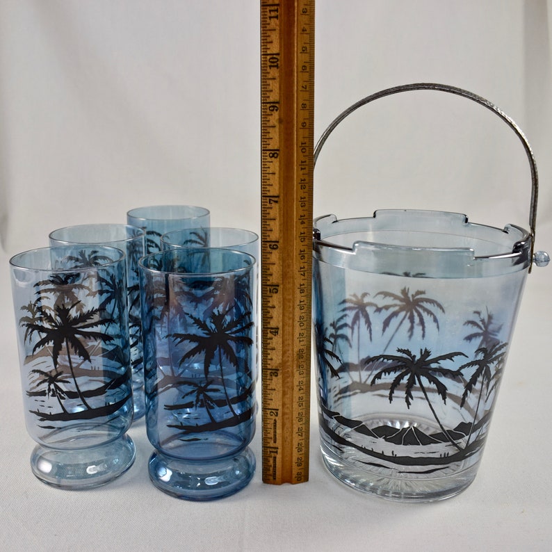 Tiki Bar Highballs and Ice Bucket Set Etsy
