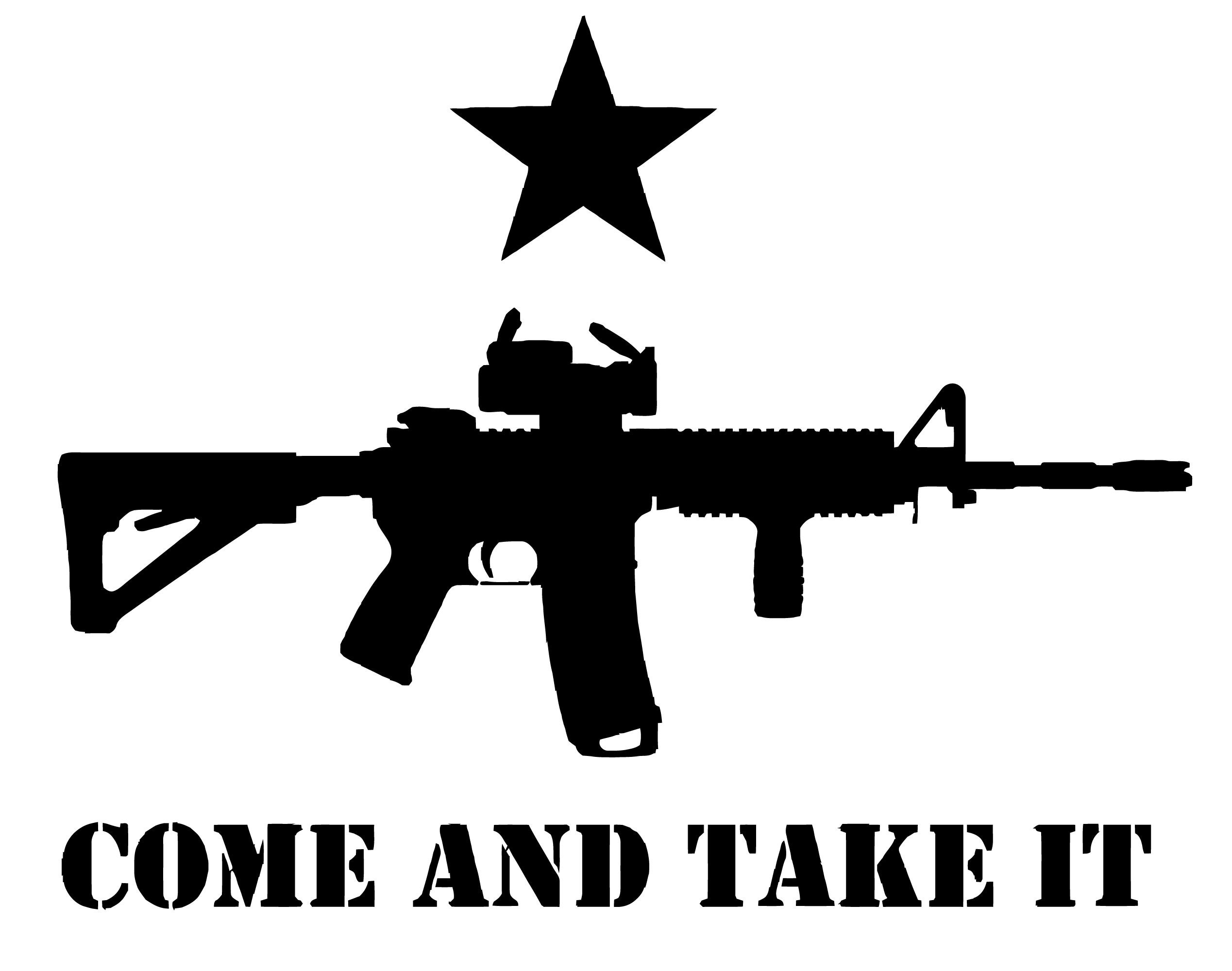 Come And Take It Vinyl Decal AR-15 M4 2nd Amendment Patriotic