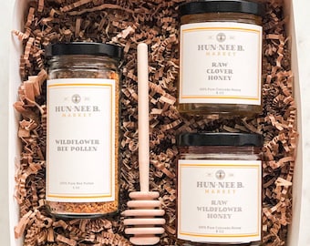 GIFT SET // Sweet as can BEE // Raw Colorado Honey // Bee Pollen