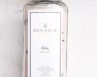 Lavender Bath Salts // Pink Himalayan Salt // Essential Oils // All Natural // Gift for her // Gift for Mom // Birthday Gift