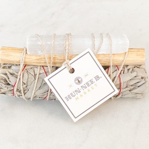 Sacred Kit // Energy Healing Kit // Sage Smudge Stick // Palo Santo // Selenite