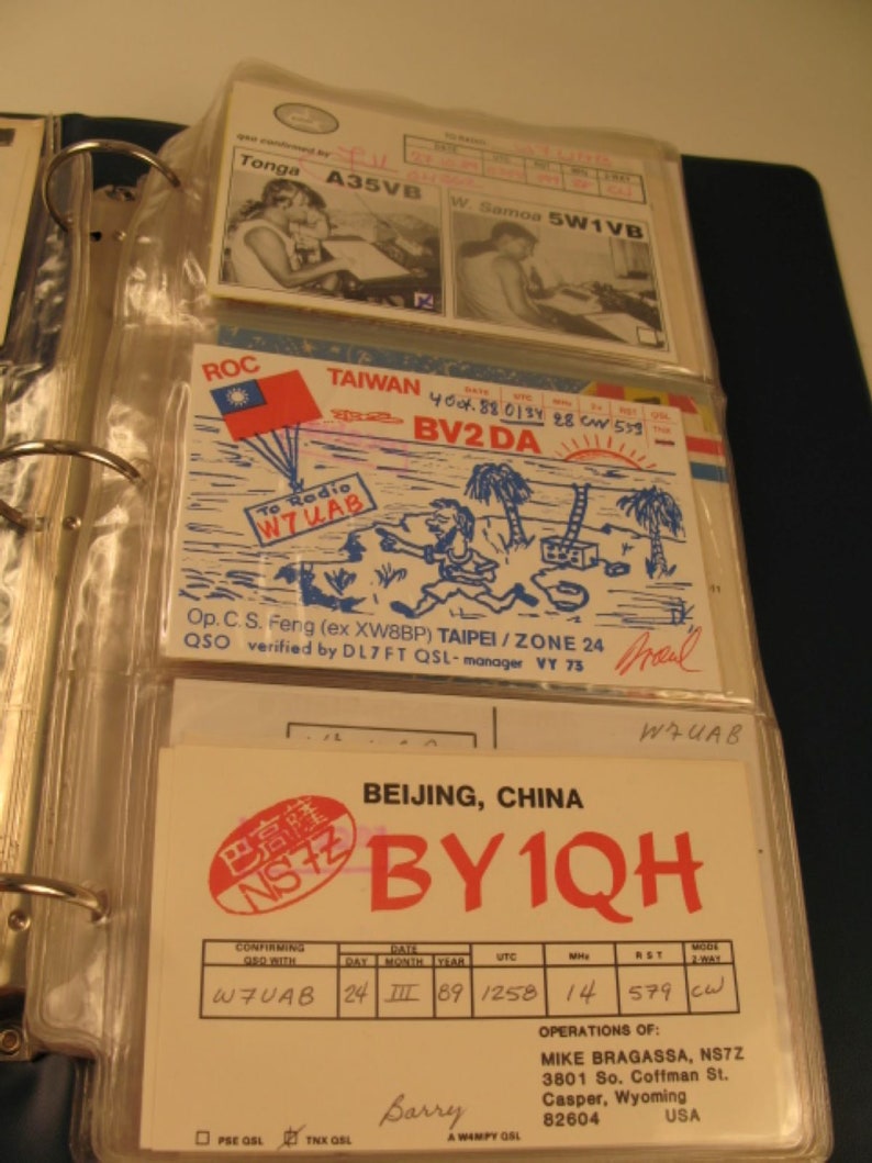 Vintage QSL Card Collection Ham Radio Etsy