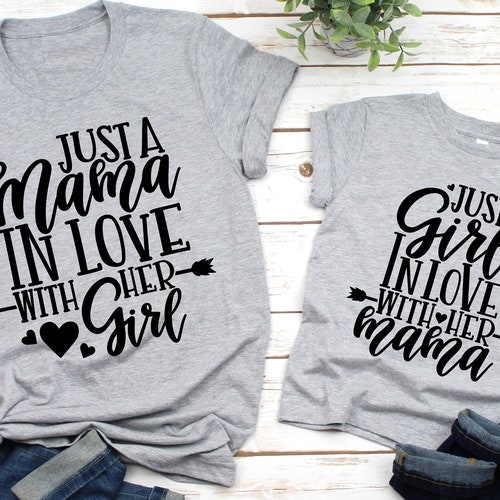 Mommy and Me Outfits Just A Mama in Love Just a Girl in - Etsy