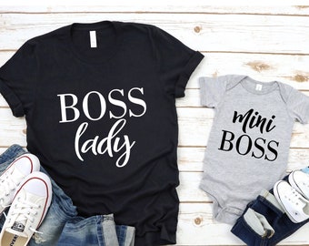 Mini BOSS & The Boss Bébé-Ensemble Cadeau Avec Bébé T-shirt & MOTHER'S T-Shirt Mini BOSS & The Boss Bébé-Ensemble Cadeau Avec Bébé T-shirt & MOTHER'S T-Shirt