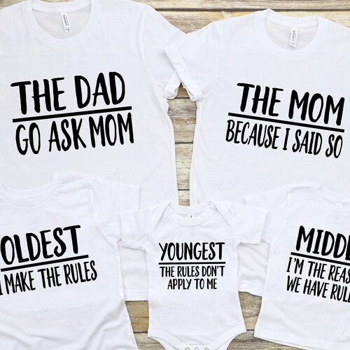 Matching Family Shirts Oldest Middle Youngest Child Shirts - Etsy