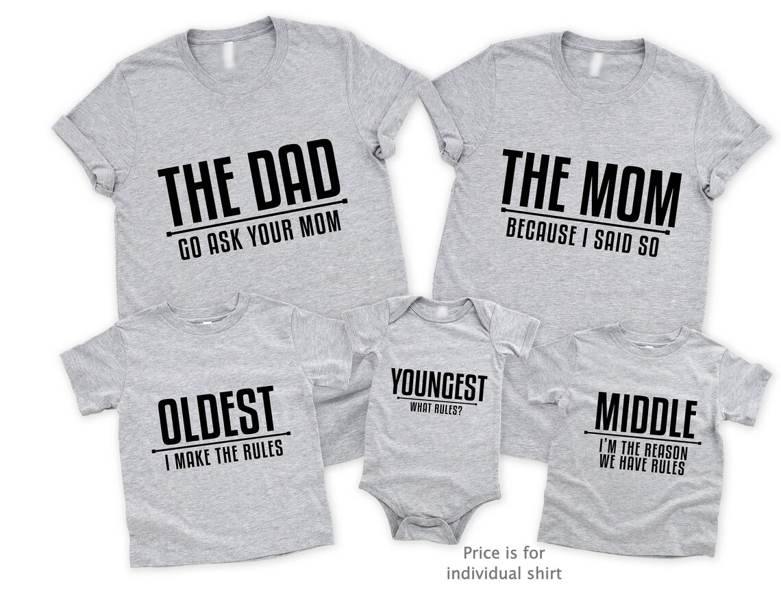 oldest middle and youngest shirts