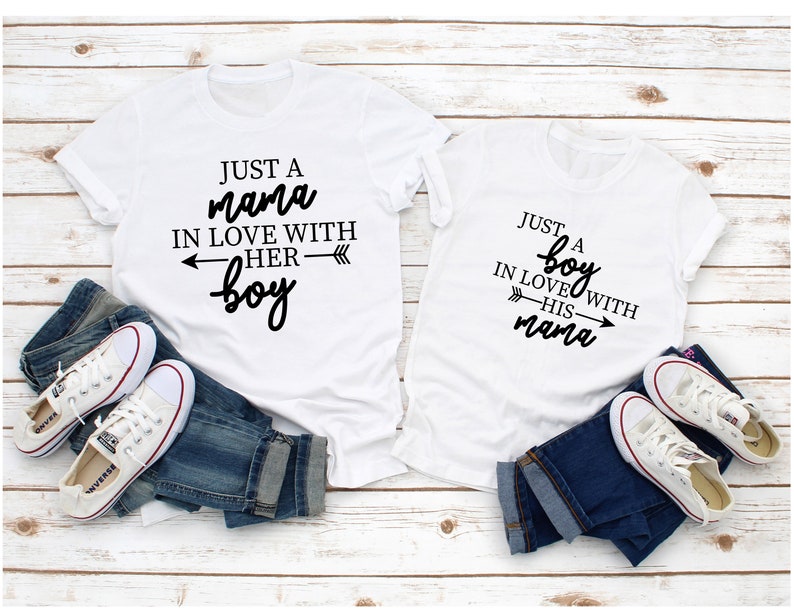 Mommy And Me Shirt Set Mother And Son Matching Shirts Just A Etsy 
