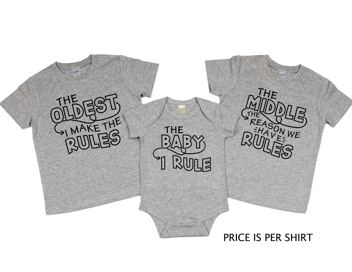 oldest middle and youngest shirts