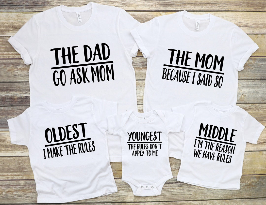 Matching Family Shirts Oldest Middle Youngest Child Matching - Etsy