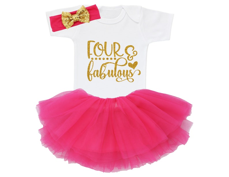4th Birthday Girl Outfit Fourth Birthday Outfit Girl Fourth - Etsy