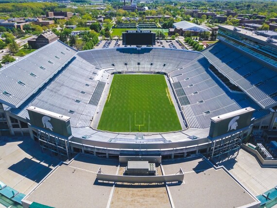 Spartan Stadium Michigan State University Msu Spartans Etsy Spartan Stadium Michigan State University Msu Spartans Etsy
